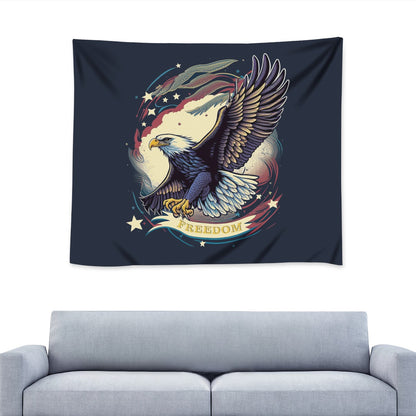 Freedom Flyer: Celebrating the Bald Eagle as a Symbol of Freedom and Strength in the USA Wall Tapestry