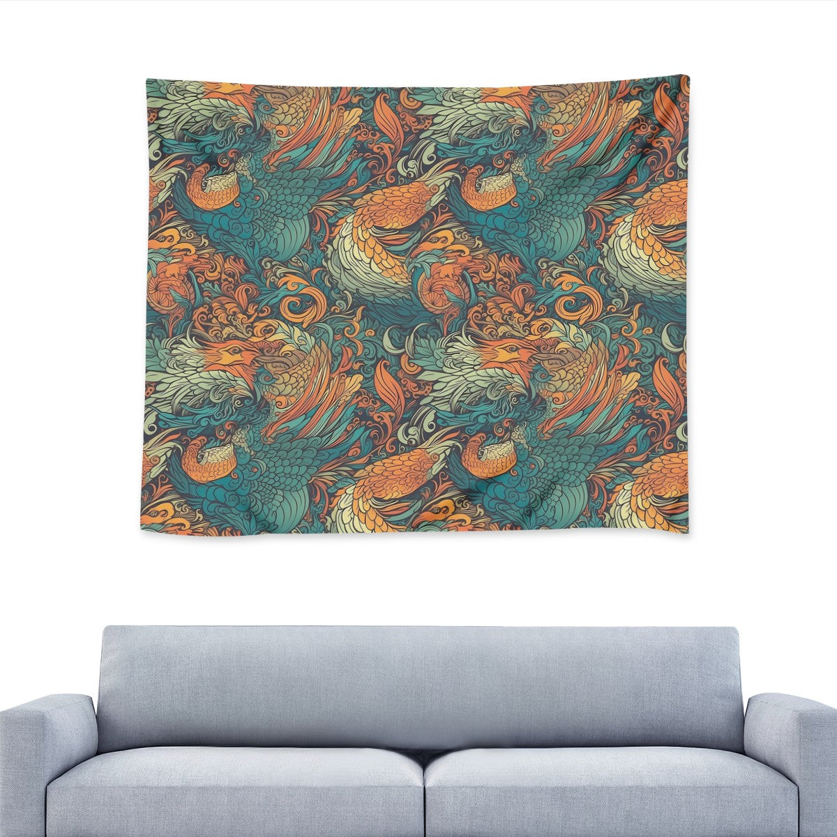 Our Exquisite Dragon and Phoenix Wall Tapestry Universal