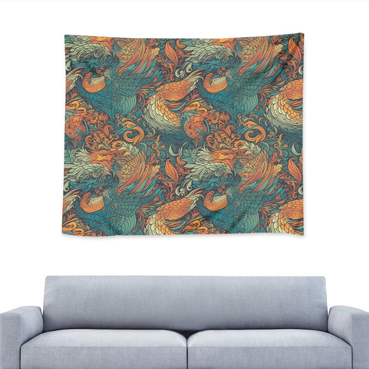 Our Exquisite Dragon and Phoenix Wall Tapestry Universal