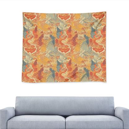 Experience the magic of ancient Chinese mythology with our exquisite Dragon and Phoenix Wall Tapestry