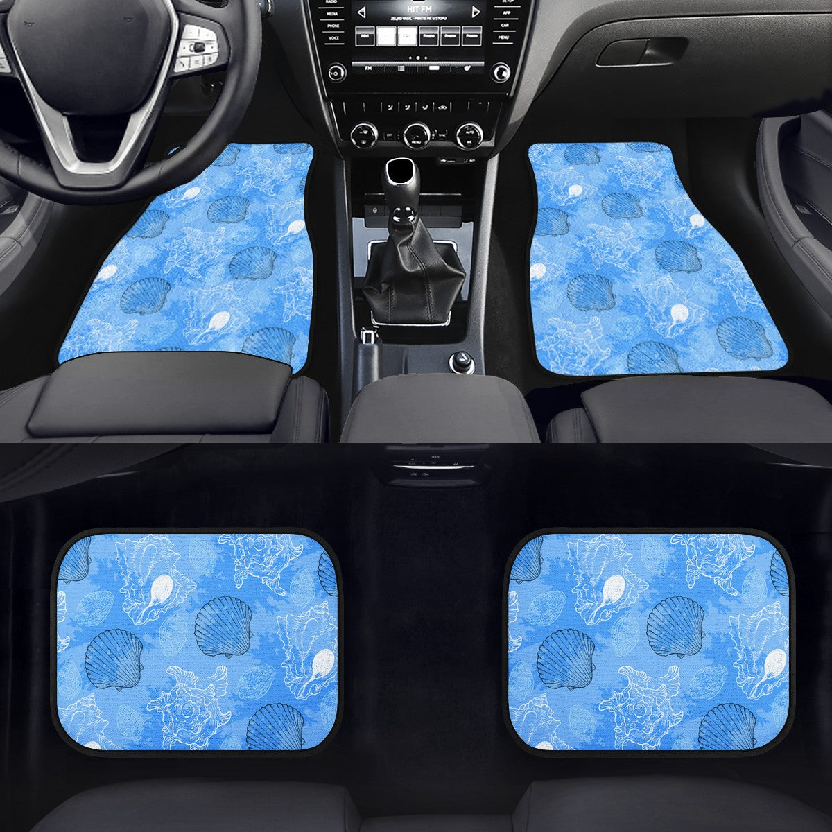 Blue Seashell Ocean Car Floor Mats