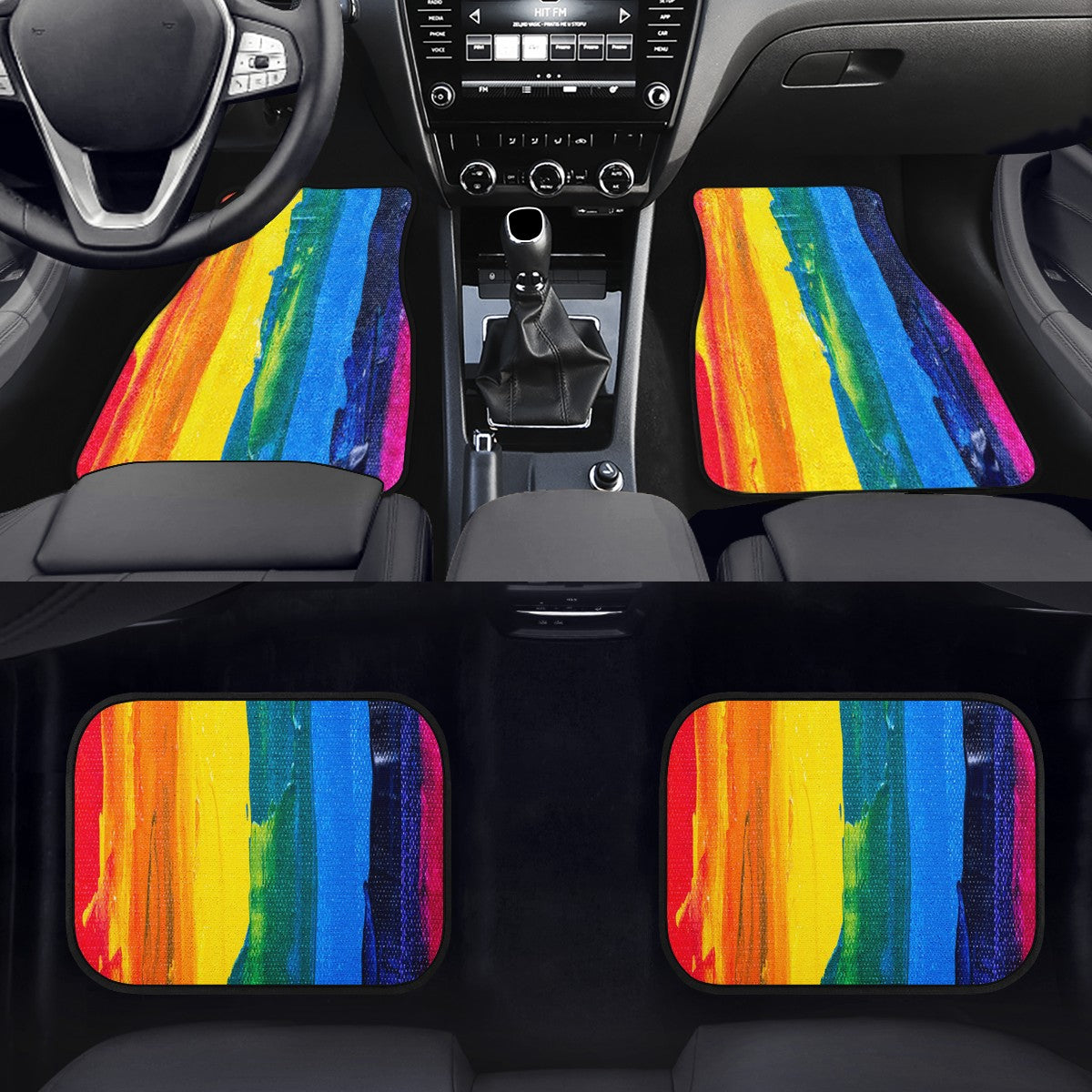 Rainbow Painting Car Floor Mats