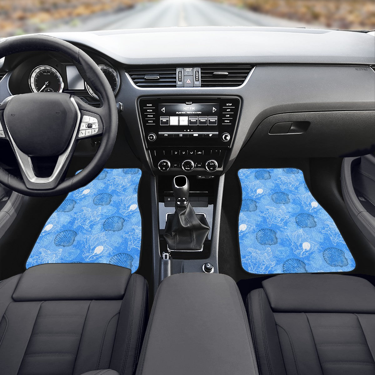 Blue Seashell Ocean Car Floor Mats