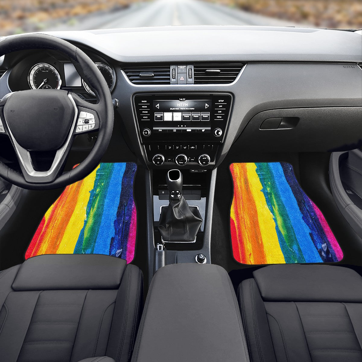 Rainbow Painting Car Floor Mats