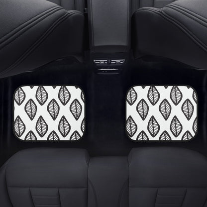 African | Ethnic | Mudcloth | #16 Black and White Car Floor Mats