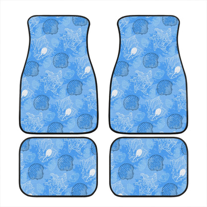 Blue Seashell Ocean Car Floor Mats