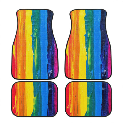 Rainbow Painting Car Floor Mats