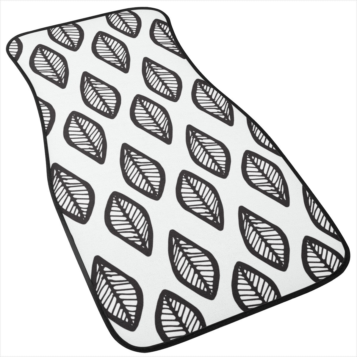 African | Ethnic | Mudcloth | #16 Black and White Car Floor Mats