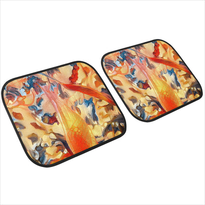 Golden Peace Lily Car Floor Mats