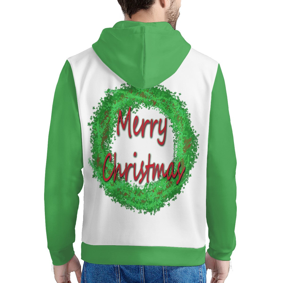 Men's All Over Print Hoodie - Merry Christmas - Luxtrini, LLC