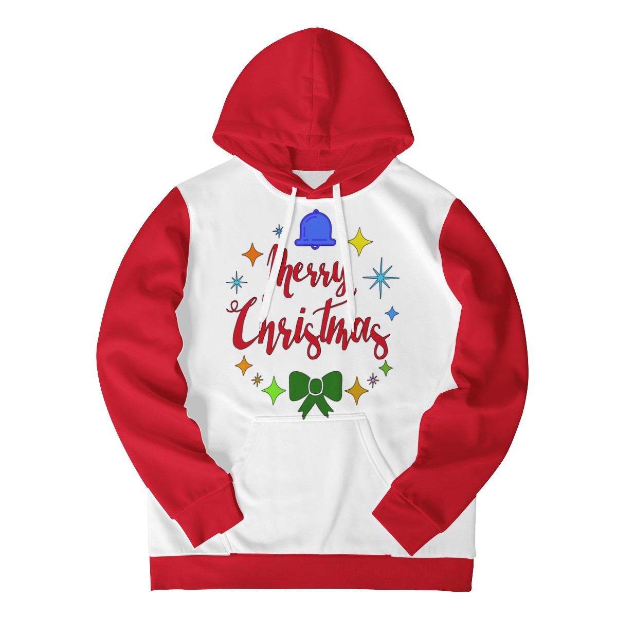 Men's All Over Print Hoodie - Merry Christmas - Luxtrini, LLC