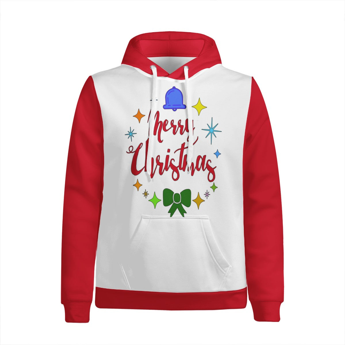 Men's All Over Print Hoodie - Merry Christmas - Luxtrini, LLC