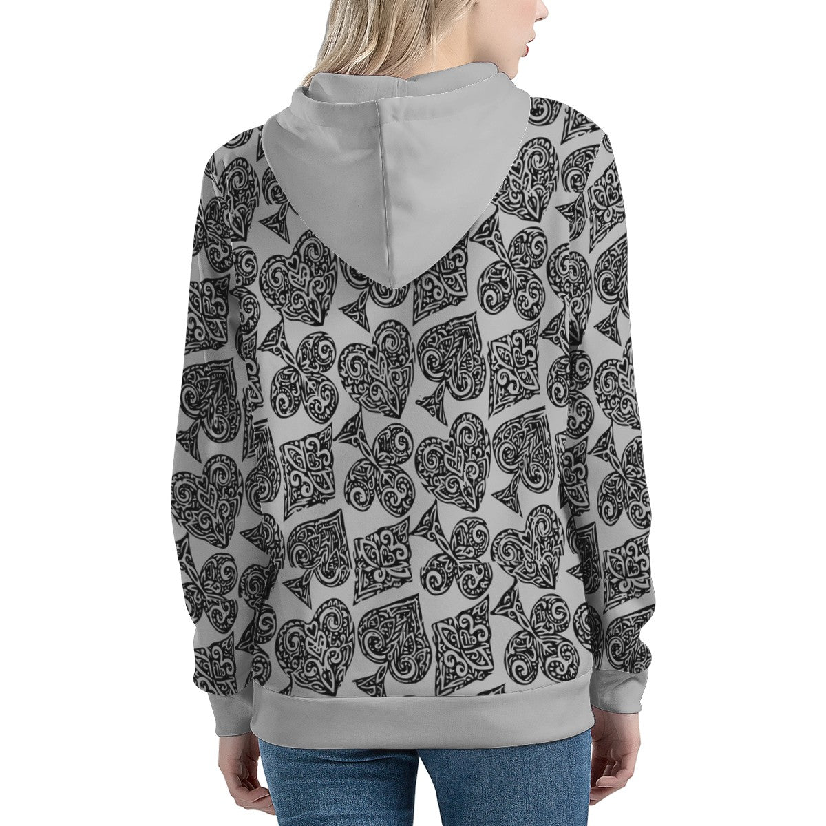 Poker Women's All Over Print Hoodie - Luxtrini, LLC