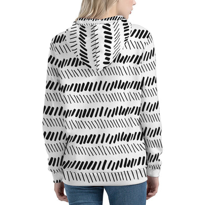 African Mudcloth Women's All Over Print Hoodie - Luxtrini, LLC