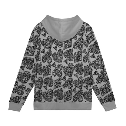 Poker Women's All Over Print Hoodie - Luxtrini, LLC