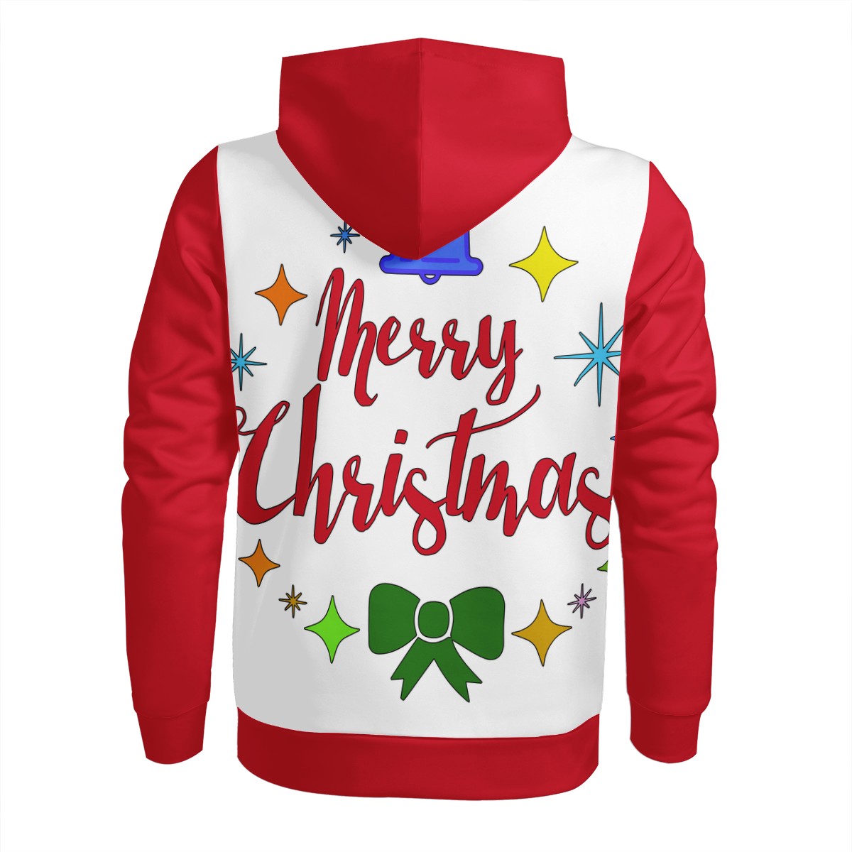 Men's All Over Print Zip Hoodie - Merry Christmas - Luxtrini, LLC