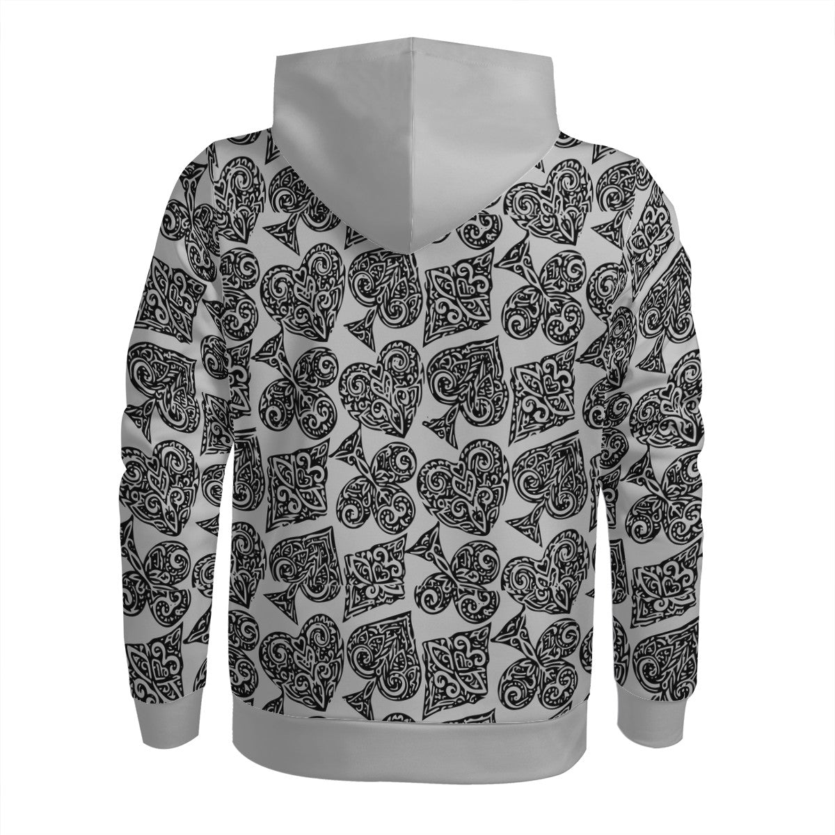 Poker Women's All Over Print Zip Hoodie - Luxtrini, LLC