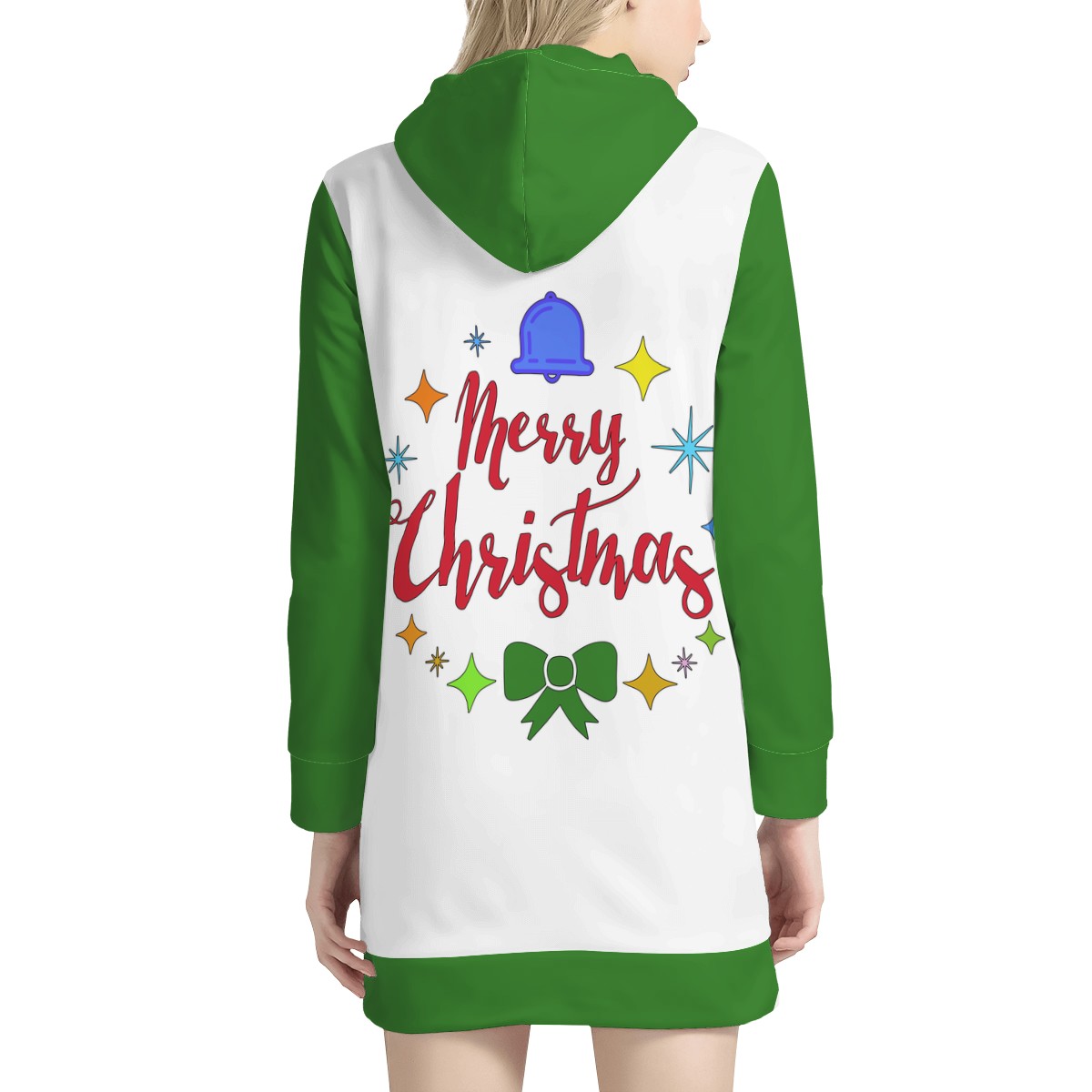 Women's Hoodie Dress - Merry Christmas - Luxtrini, LLC