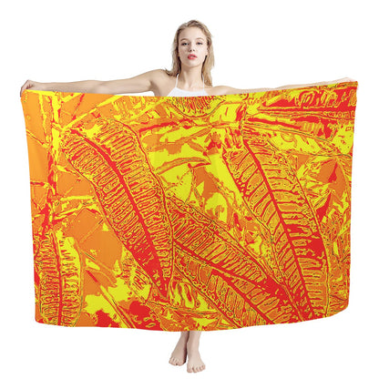 Orange Croton Sarong Scarf