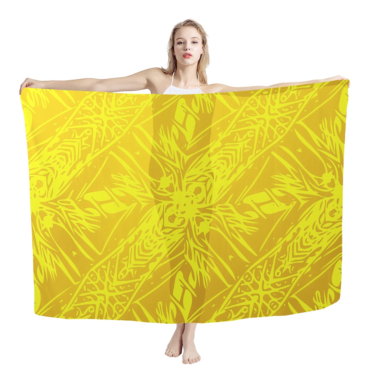 Yellow Fern Sarong Scarf