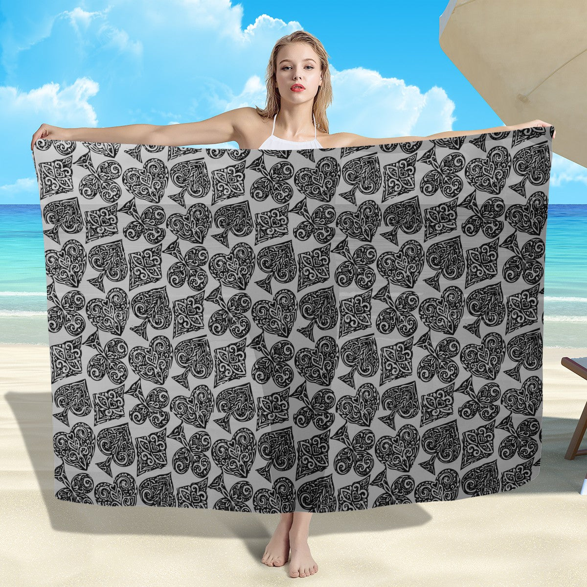 Poker Sarong Scarf - Luxtrini, LLC