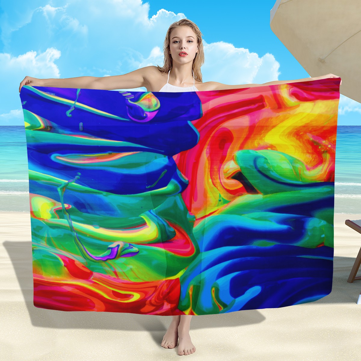 Rainbow Confusion Sarong Scarf