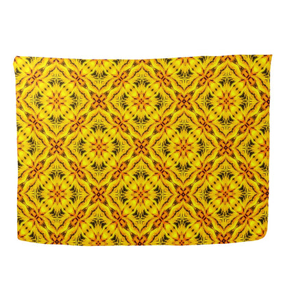 Exotic and Radiant: Yellow Toghu Cameroon Sarong Scarf - Personalized Print Sarong for Women's Beach Fashion