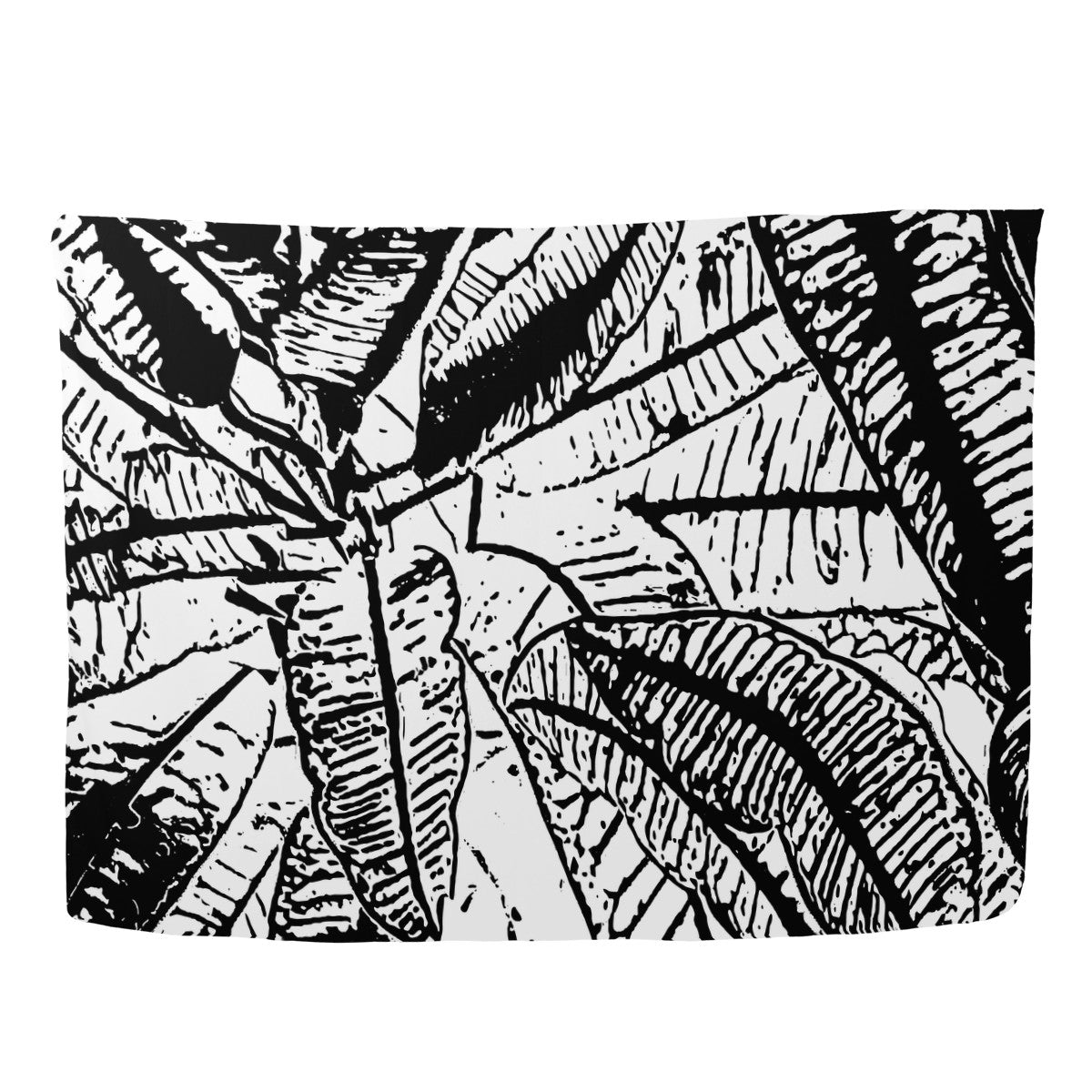 Black and White Croton Sarong Scarf