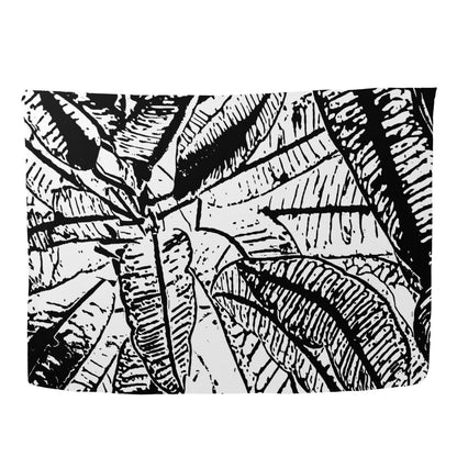 Black and White Croton Sarong Scarf