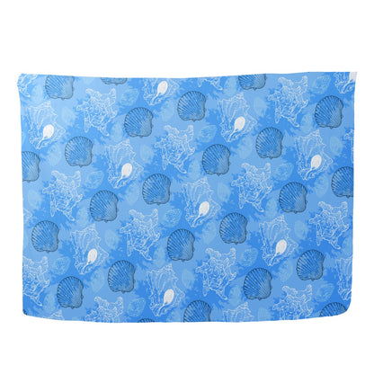 Blue Seashell Ocean Sarong Scarf