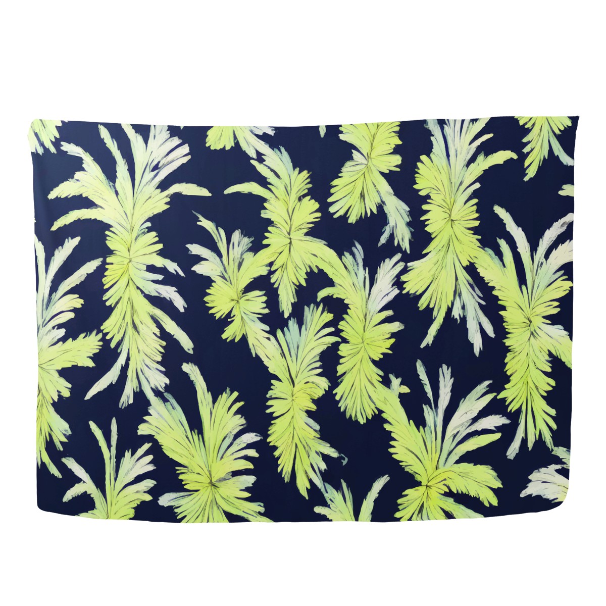 Puakenikeni - Lime Green and Black Sarong Scarf - Luxtrini, LLC