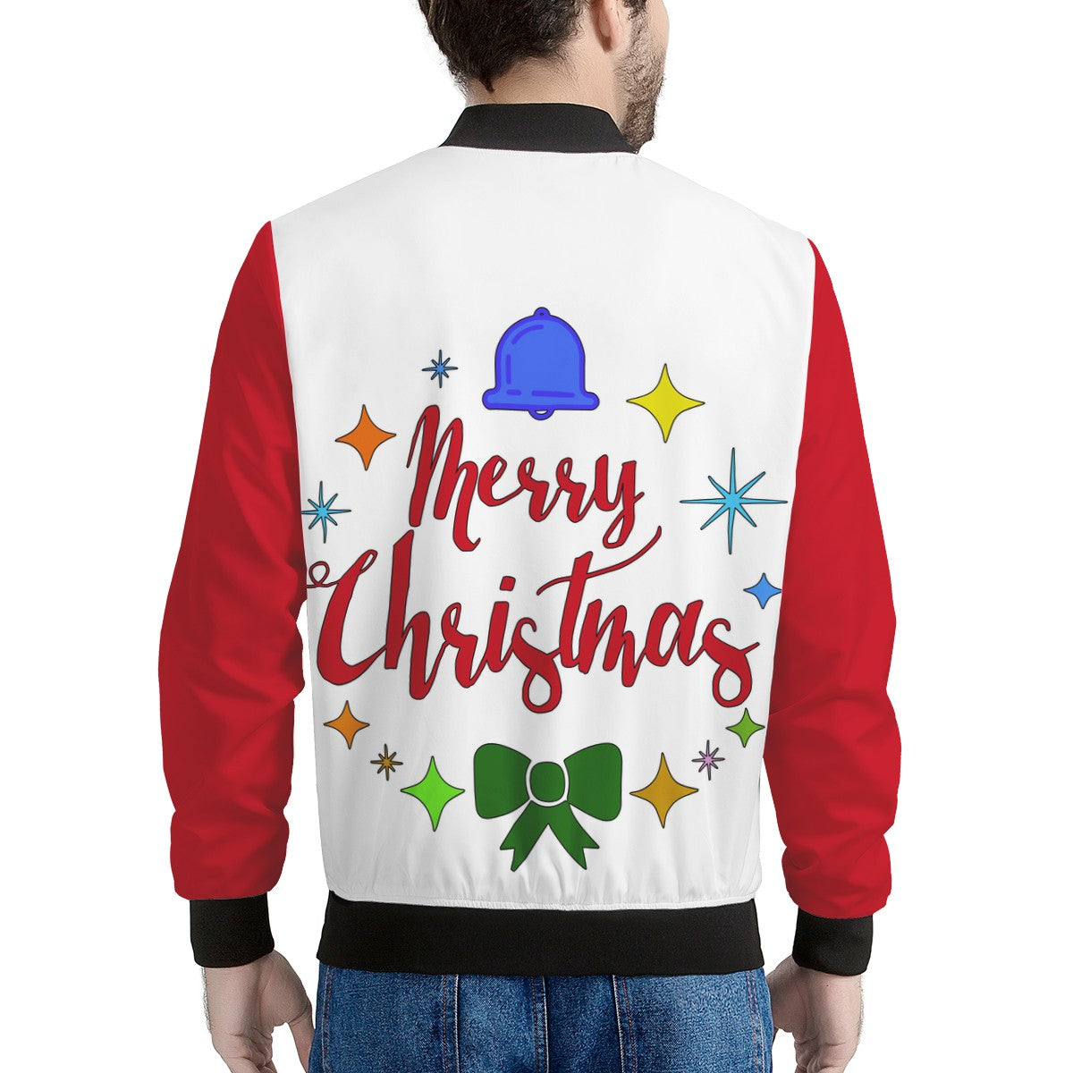 Men's Bomber Jacket - Merry Christmas - Luxtrini, LLC