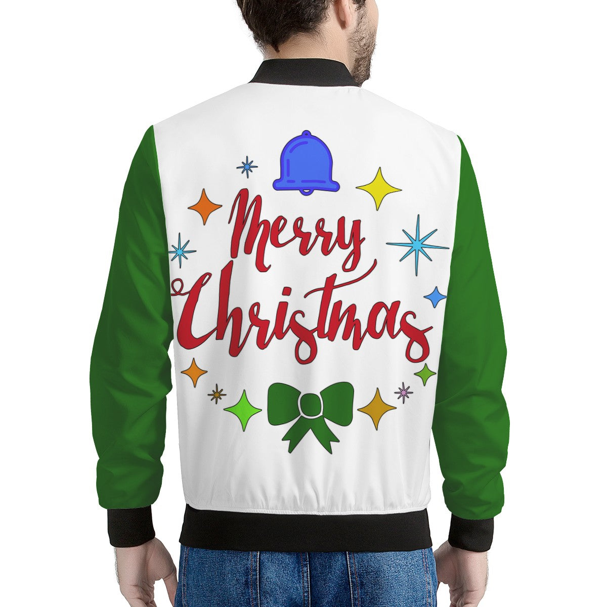 Men's Bomber Jacket- Merry Christmas - Luxtrini, LLC