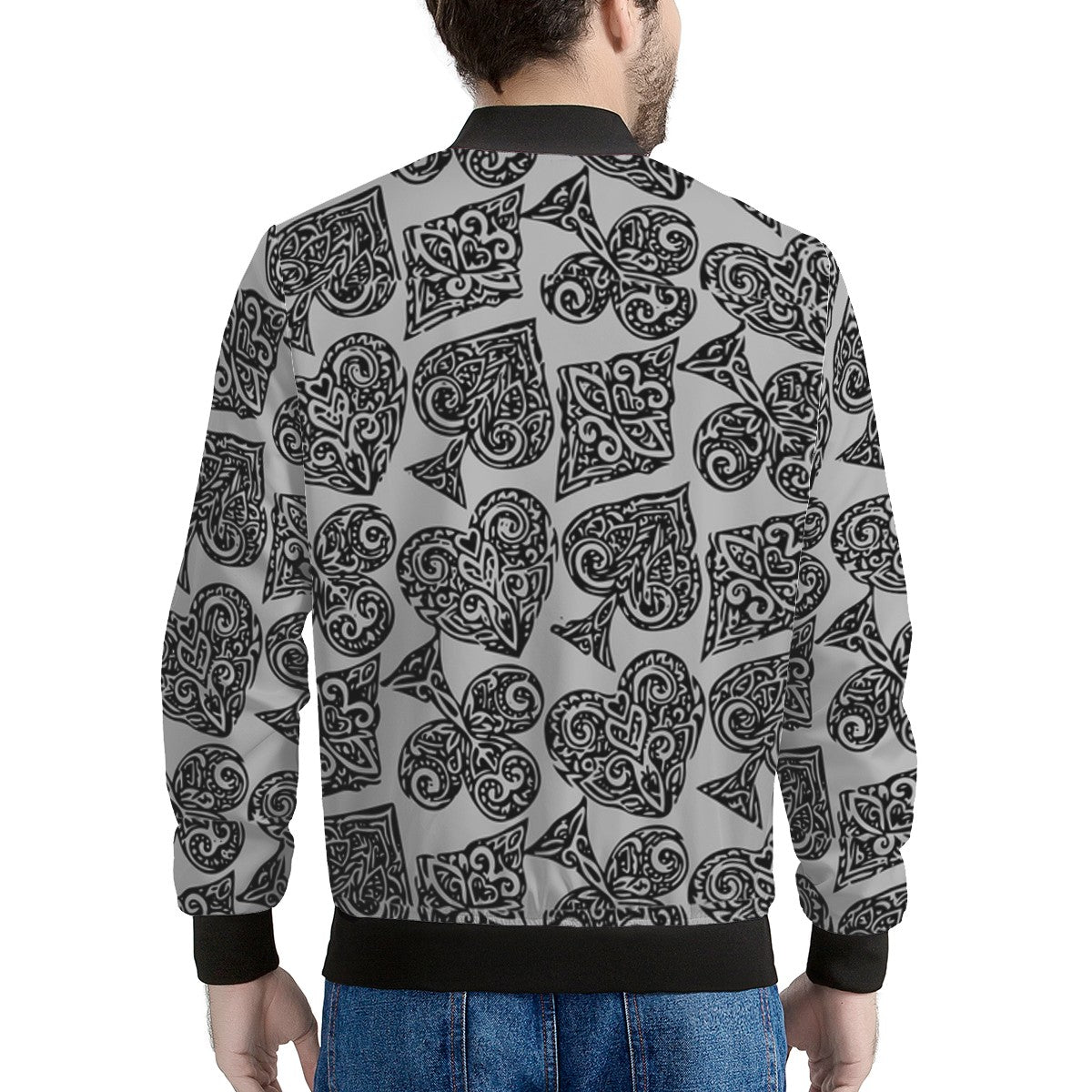 Poker Men's Bomber Jacket - Luxtrini, LLC