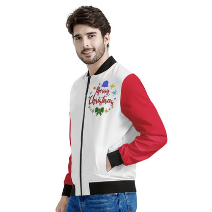 Men's Bomber Jacket - Merry Christmas - Luxtrini, LLC