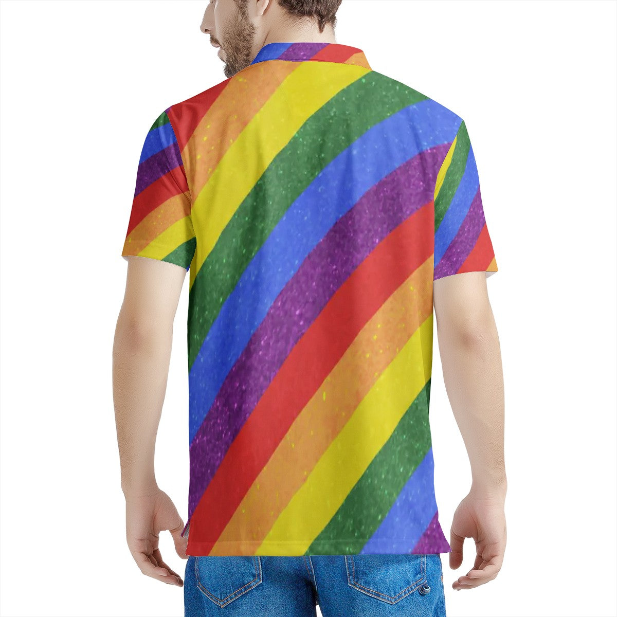 LGBT Pride Men's Aloha Polo Shirt