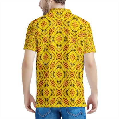 Yellow Toghu: Cameroon Men's Aloha Polo Shirt