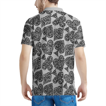 Poker Men's All Over Print Polo Shirt - Luxtrini, LLC