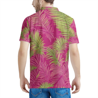 Sago Palm - Good Fortune, Longevity, Wealth Men's All Over Print Polo Shirt