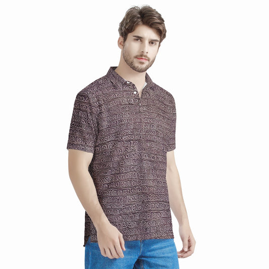 African | Ethnic | Mudcloth | Men's Aloha Polo Shirt