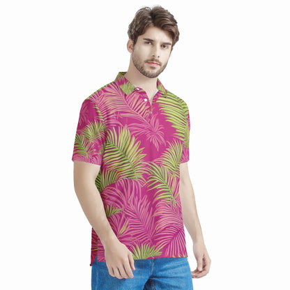 Sago Palm - Good Fortune, Longevity, Wealth Men's All Over Print Polo Shirt