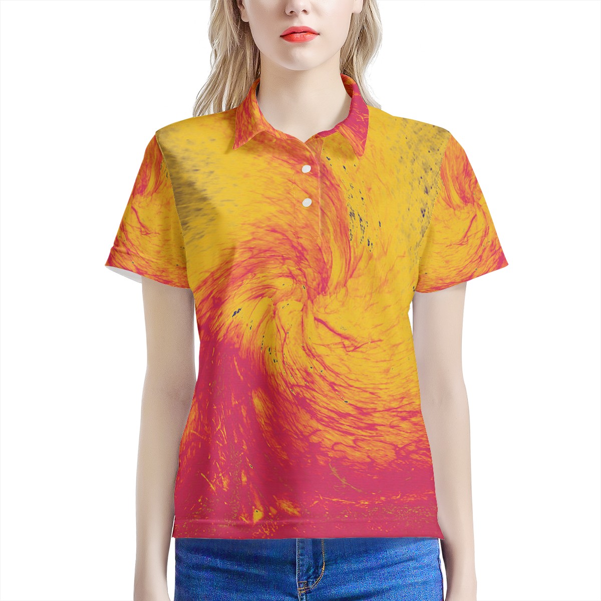 Pele's Fire Women’s Aloha Polo Shirt