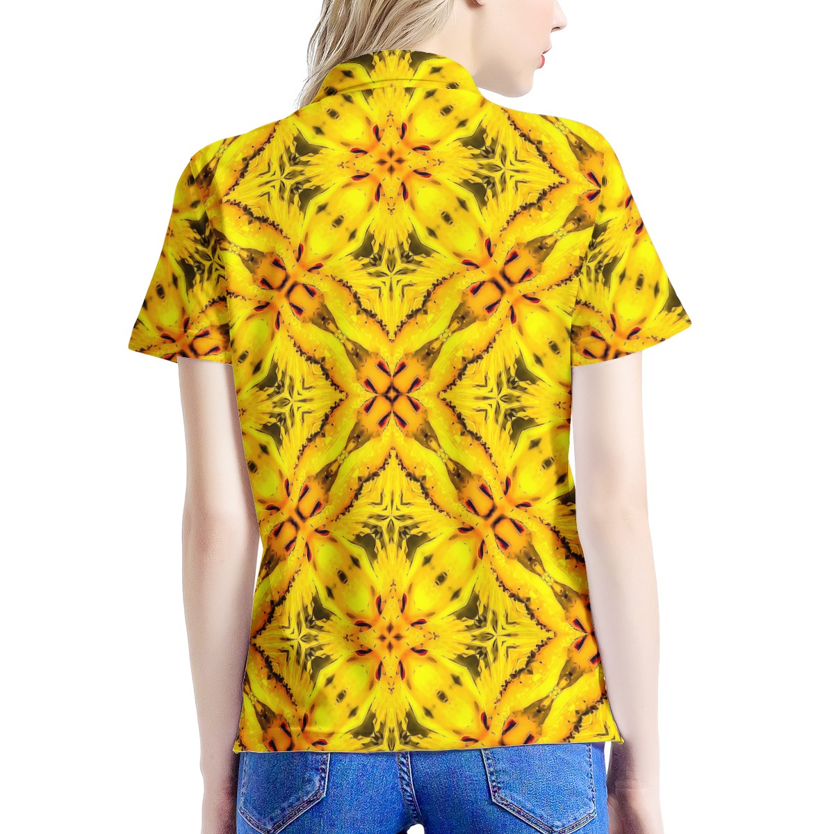 Yellow Toghu: Cameroon Women’s Aloha Polo Shirt