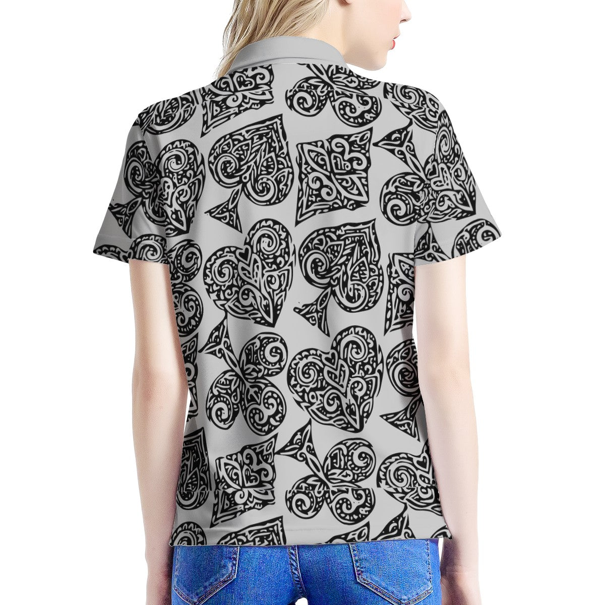 Poker Women's All Over Print Polo Shirt - Luxtrini, LLC