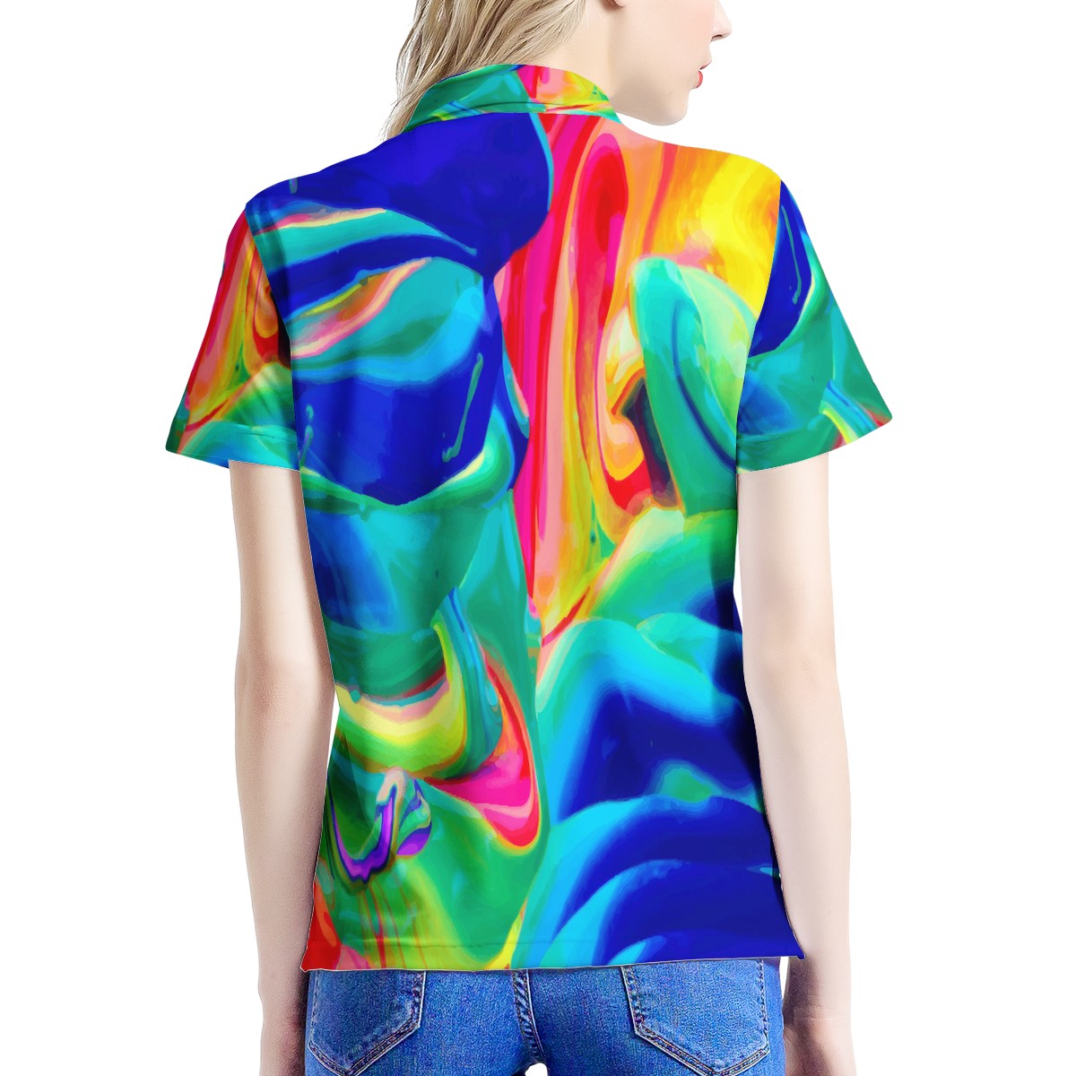 Rainbow Confusion Women’s Aloha Polo Shirt