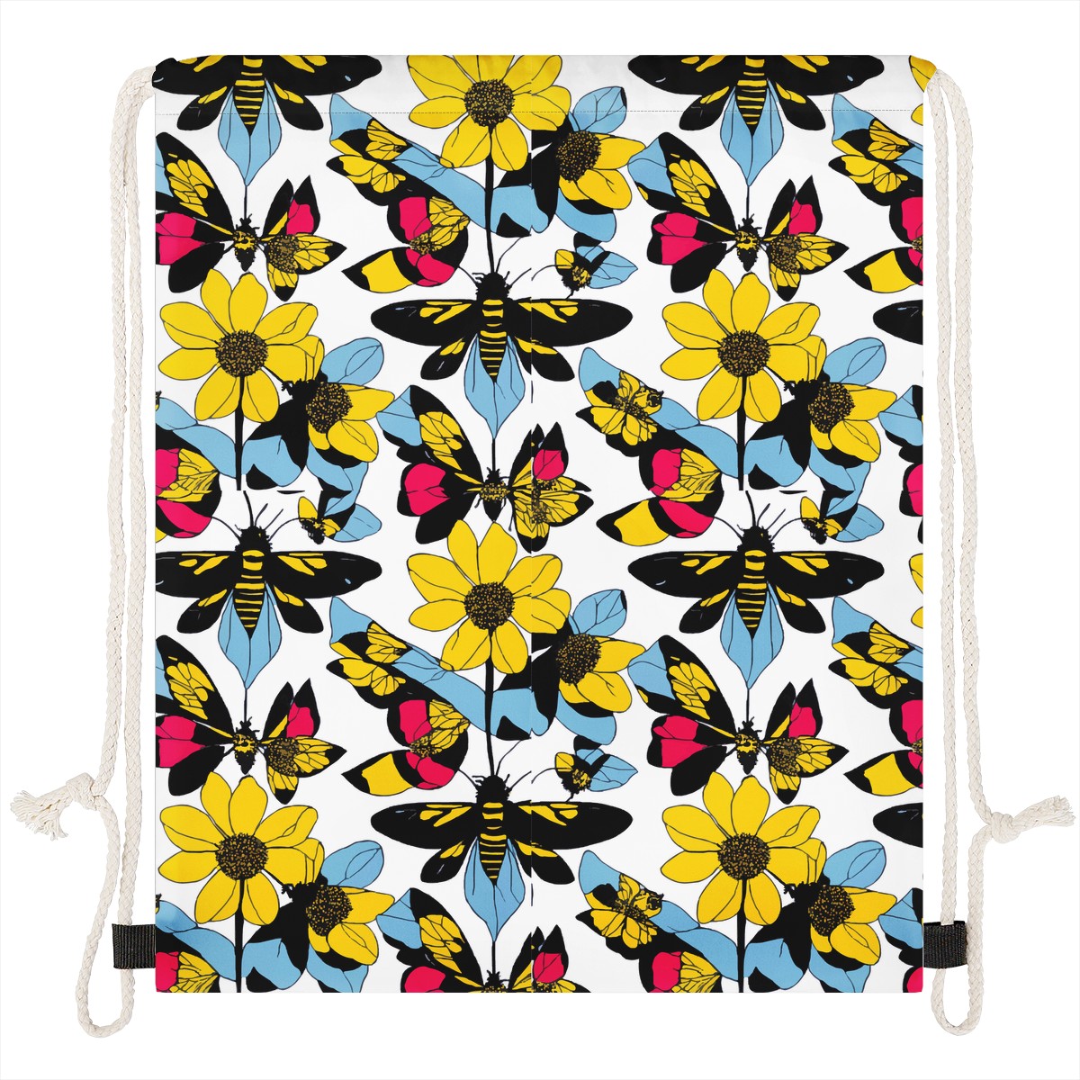 Luxtrini Bees and Sunflowers Drawstring Bags