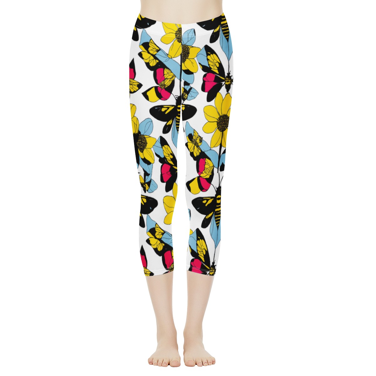 Bees and Sunflowers Women's Capris