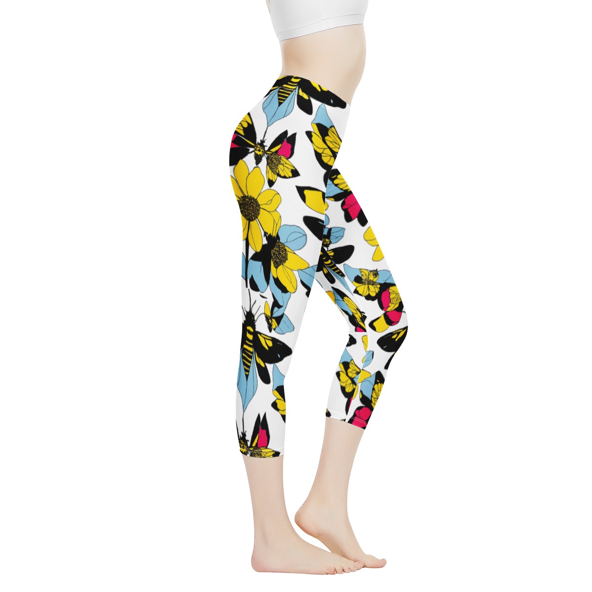 Bees and Sunflowers Women's Capris