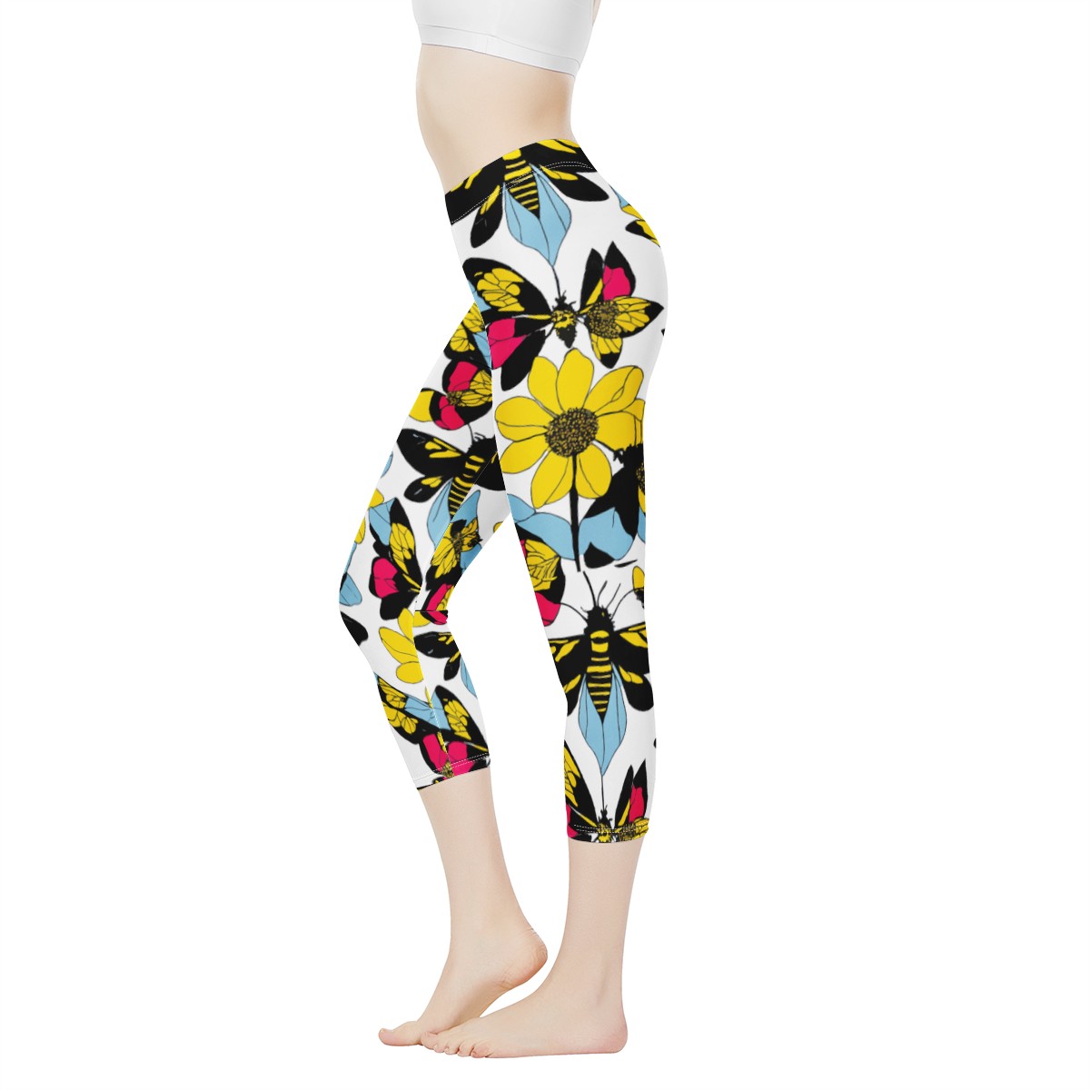 Bees and Sunflowers Women's Capris