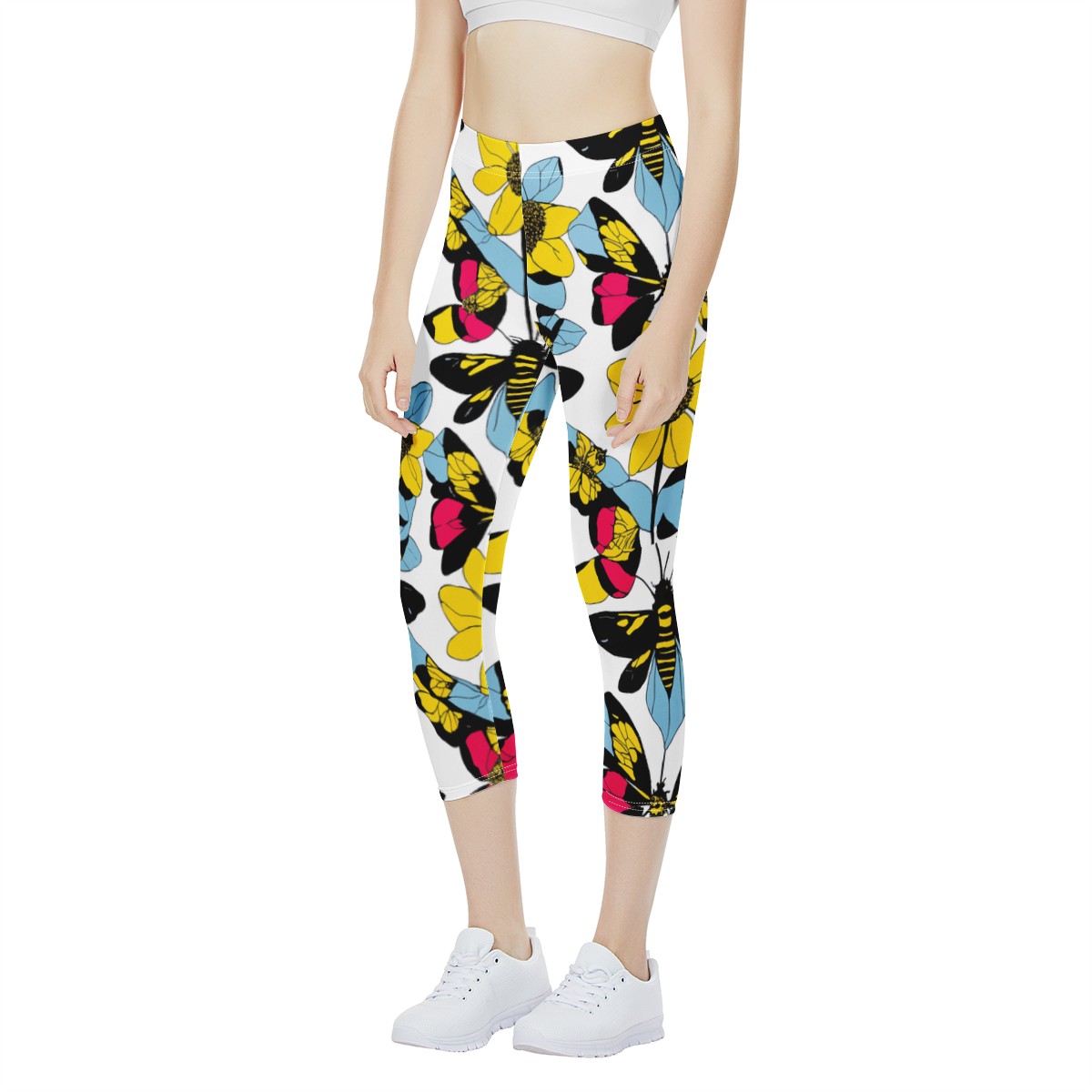 Bees and Sunflowers Women's Capris